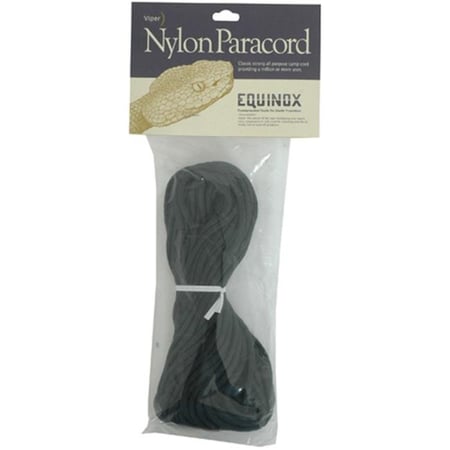 Equinox Equinox 447502 1/8" Black camp Paracord - 100 Feet 447502